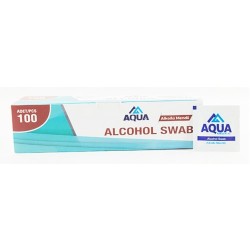 AQUA ALKOL SWAB 100LÜ ENJEKSİYON ÖNCESİ SWAP 8CM*11CM  1KUTU=100ADET