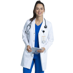 BEYAZ ÖNLÜK GÖMLEK YAKA UZUN BOY BAYAN S/38 DOKTOR HEMŞİRE LABORATUVAR ÖNLÜĞÜ