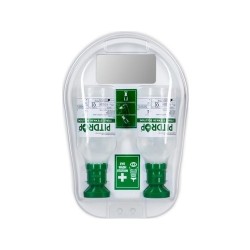 PİTDROP CS100 NACL STERİL GÖZ YIKAMA SOLÜSYON SET 2Lİ AYNALI İSTASYON PD110+PD100 YEŞİL YEŞİL