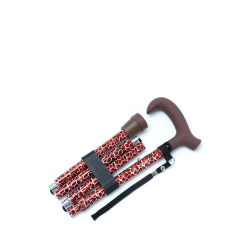 KİFİDİS GB845 KATLANIR ASA BASTON KIRMIZI DESENLİ