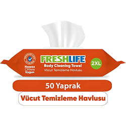FRESHLİFE XXL VÜCUT TEMİZLEME HAVLUSU 50Lİ=1PAKET