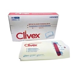 CLIVEX PAD PU STERİL ŞEFFAF YARA ÖRTÜSÜ 9CMX25CM C6125P CLiVEX SIVI GEÇİRMEZ