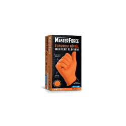 HASPET MASTER FORCE TURUNCU NİTRİL MEDİUM ELDİVEN 1 KUTU=50 ADET
