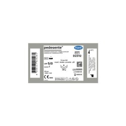 D D2312 PEDESENTE 5/0 13MM 3/8 60CM YUVARLAK ÇİFT İĞNELİ CERRAHİ SÜTUR İPLİK MOR PDO