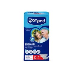 CANPED TEKSTİL YÜZEY LARGE BELBANTLI HASTA BEZİ 7'Lİ L