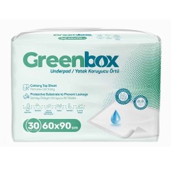 GREENBOX UNDERPAD YATAK KORUYUCU ÖRTÜ 60CM*90CM 30ADET=1PAKET 30LU