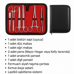 AURİGA CERRAHİ SET DİKİŞ SETİ 7 PARÇA ÇANTALI