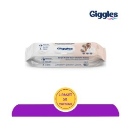 GIGGLES BARİYER KREMLİ VÜCUT TEMİZLEME HAVLUSU 50Lİ BARİYER KREMLİ GİGGLES