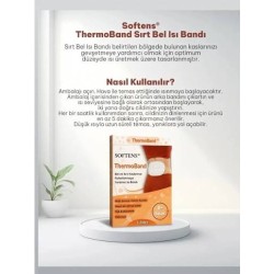 SOFTENS THERMOBAND BEL VE SIRT KASLARINIZI RAHATLATMAYA YARDIMCI ISI BANDI 1PAKET=2ADET  8+SAAT ETKİ