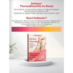 SOFTENS THERMOBAND DİZLERİNİZİ RAHATLATMAYA YARDIMCI ISI BANDI 1PAKET=2 ADET 8+SAAT ETKİLİ EKLEM TİPİ