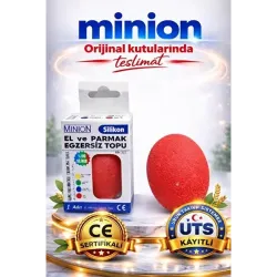 MİNİON SİLİKON STRES TOPU-KIRMIZI (SERT)