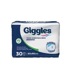 GİGGLES HASTA ALTI YATAK KORUYUCU 60*90 30LU