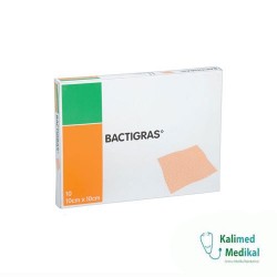 BACTİGRAS TÜL SARGI 10CM X 10CM (Klorheksidin Asetat Tülle Gras Sargı)