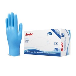 BEYBİ PUDRASIZ NİTRİL MAVİ ELDİVENİ MEDİUM 100LÜK